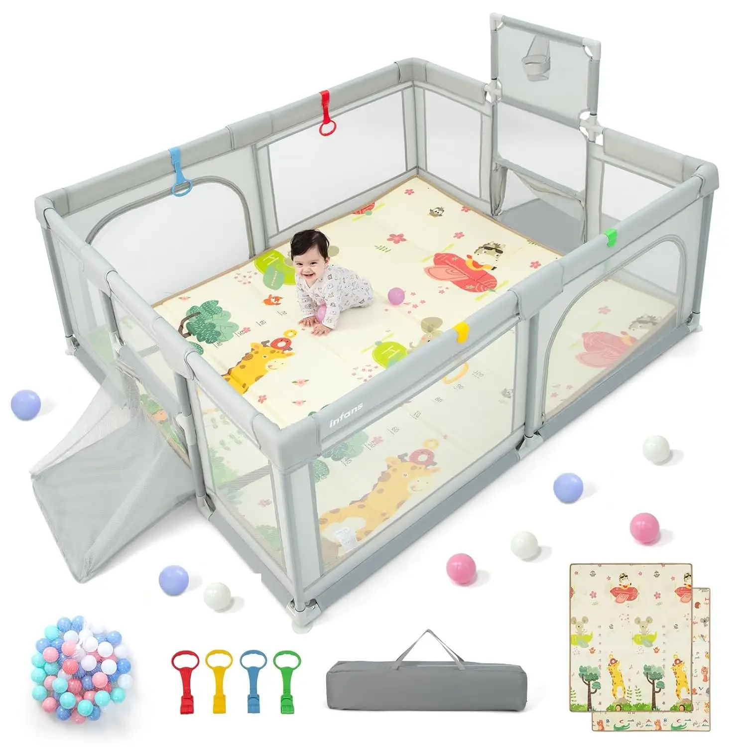 Costzon Baby Playpen, Play Pens for Kids Activity Center, Foldable Large Baby Playard for Indoor and outdoor,fathersdaygift