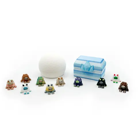 Frosty Footprints Micro Pack – Hand-Picked Flurryfoot & Bigfoot 3D Printed Micro Collectibles | Cryptid Mini Figures