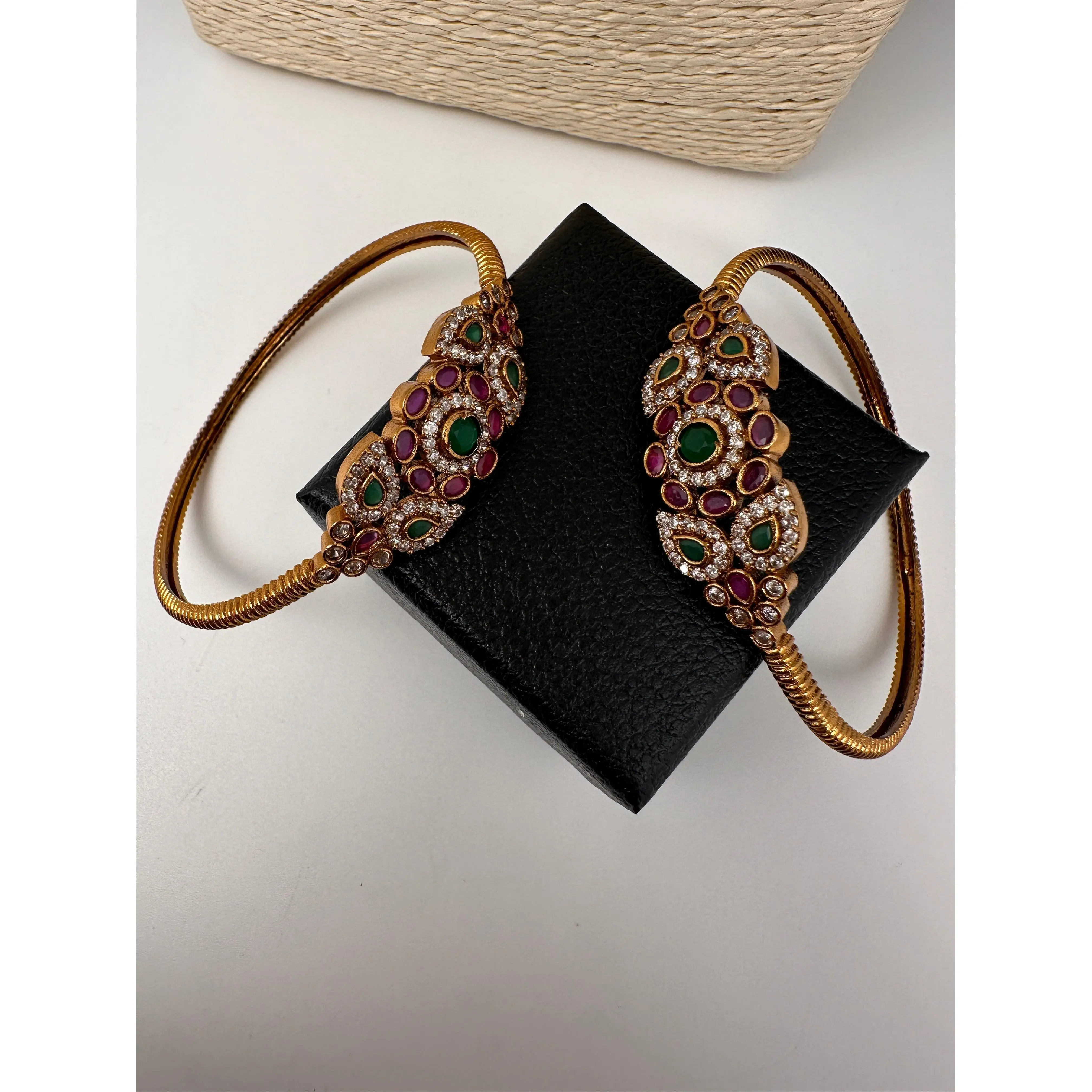 Matte CZ kankanalu Kada Bangles