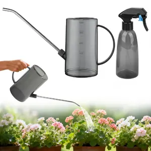 2 in 1 Plant Watering Can Set Fine Mist Spray Bottle Long Spout Indoor Garden