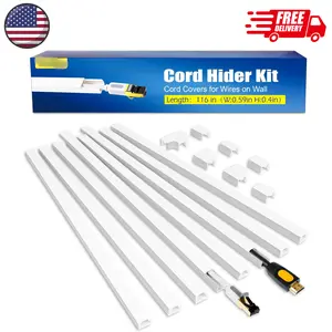 116in Cord Hider Kit, Cord Covers for Wires on Wall