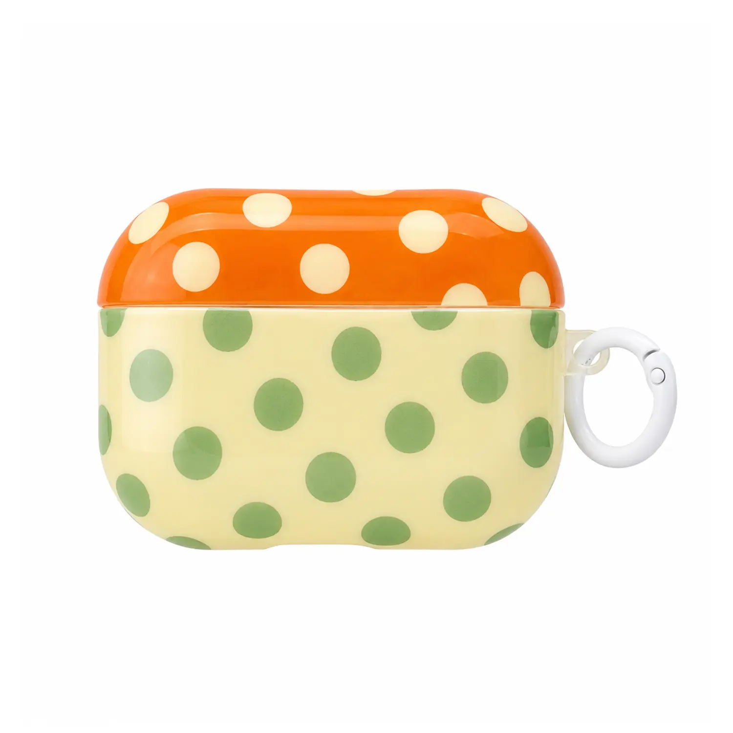 Aesthetic Polka Dot AirPods Case for AirPods 1 2 3 4 Pro, With Detachable Keychain Ring, Soft Silicone Shock Absorbing Protective Earbud Cover, Women Girls Perfect Gift Idea