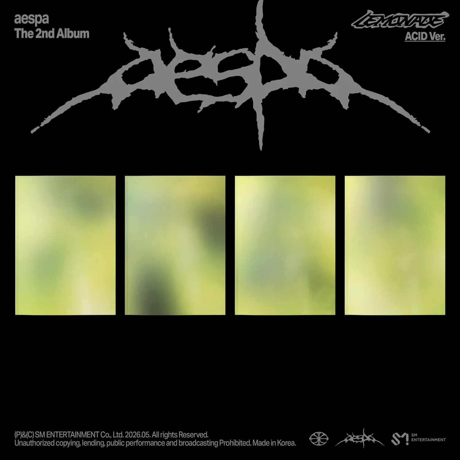 Aespa - The 2nd Album 'LEMONADE' [ACID Ver.]  [COMPACT DISC - CD] Postcard, Photo Book, Photos, Poster, Stickers