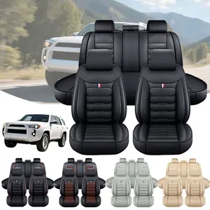 Fits For Toyota 4Runner 2003-2024 Car 5 Seat Covers Full Set PU Leather Front Rear Cushion Protector Pad Mat, 4 Seasons Waterproof Breathable Non-Slip Easy Installation Seat Covers Protector Auto Accessories - Valentine's Day Gift For Lover