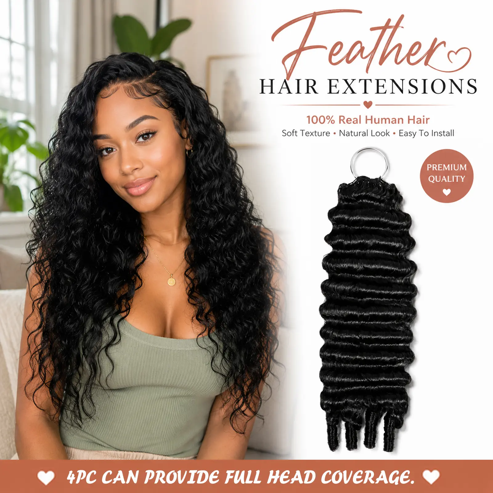 XILEAO Women's Premium Human Hair Knotless Crochet Braids - 14-24in,18in,20in Burmese Curly Natural Black Remy Weave, Pre-Sectioned Lightweight Heat Resistant Tangle-Free Shedding-Free Voluminous Soft Extensions for Everyday Wear, Human Hair Pieces