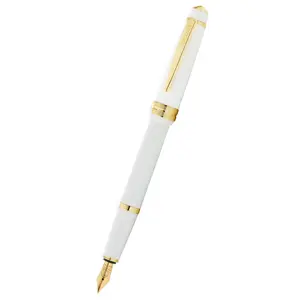 Bailey Light™ Polished White Resin and Gold Tone Extra-Fine Nib Fountain Pen