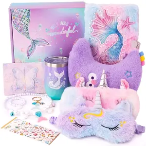 Mermaid Toys Gifts for Girls 4 5 6 7 8 9 10 11 12 13 14 15 16 Years Old, 13 PCs Best Birthday for Daughter Sister Niece Granddaughter Gift Baskets