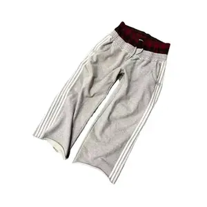 Checkered Patch Casual Sports Pants Comfortable Lightweight Athletic Workout Trousers