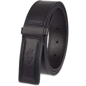 Dickies Men's 35MM Wide Genuine Leather Belt with Heavy Stitching and Embossed Logo Buckle Mechanics And Movers Leatherbelt