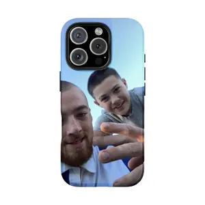 Euphoria Fezco & Ashtray Interaction Phone Case with Blue Sky Background Fits iPhone 17/16/15/14/13/12/11 Series | Shockproof & Scratch-Resistant