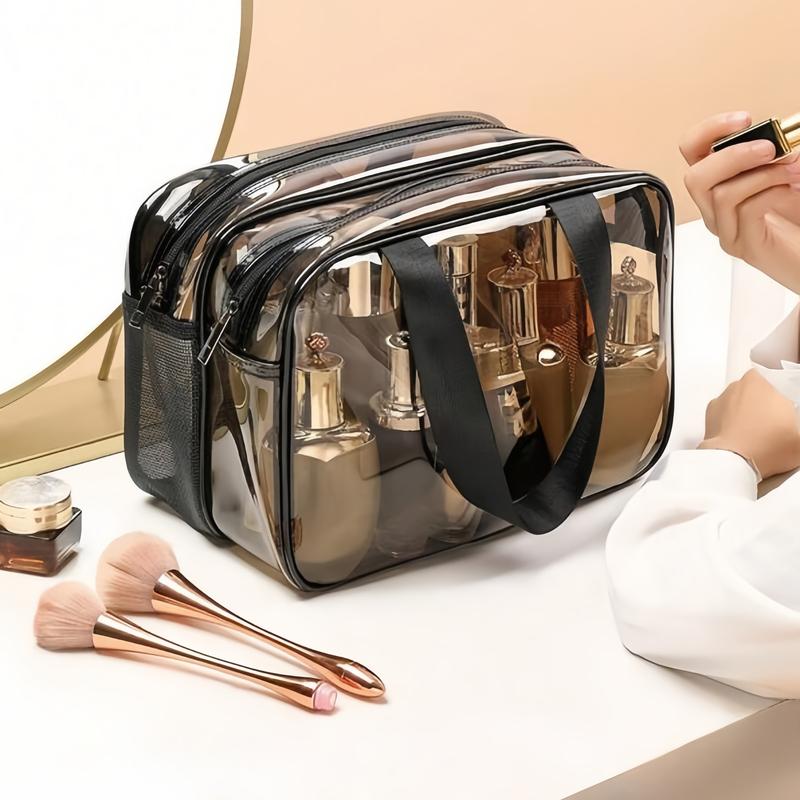 Large Clear Waterproof Multi-Functional Travel & Toiletry Makeup Bag – Transparent PVC Organizer for Skincare, Kids Essentials, Pool, Gym, Beach, Bathroom, Carry-On & Weekend Trips