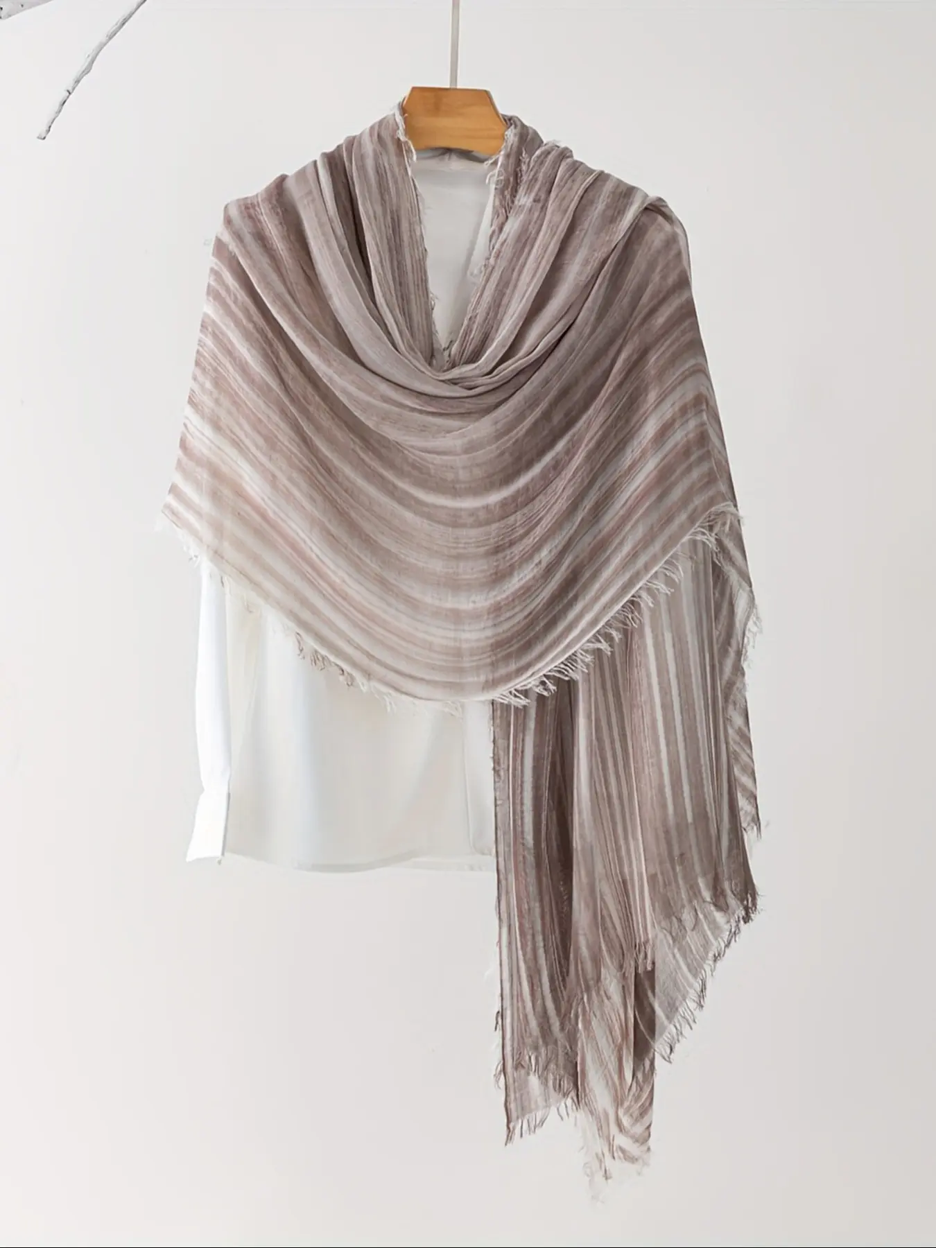 Women's Elegant Fashion Winter Prayer Scarf, 98x200cm Dye-Sublimated Casual Soft Shawl, All-Season Spring Style, Suitable for Muslim Hijab Use, Neckscarf