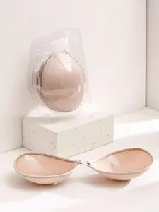 Hidden Strap Sticky Bra for Women, Push-Up Invisible Underwire Bra, Three-Quarter Cup, Buckleless Design, Sexy Fitted Style, All Seasons, Age 18-24