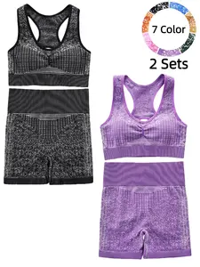 Women's  Wireless Bra & Shorts Two-piece Set, Comfortable Breathable Bra & Shorts, Underwear  Set for Daily Wear