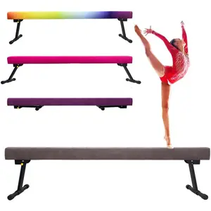 8FT Adjustable&Foldable Gymnastics Balance Beam,Home Gym Equipment,Easy Assembling and Storage,No Tool Require,for   Girls