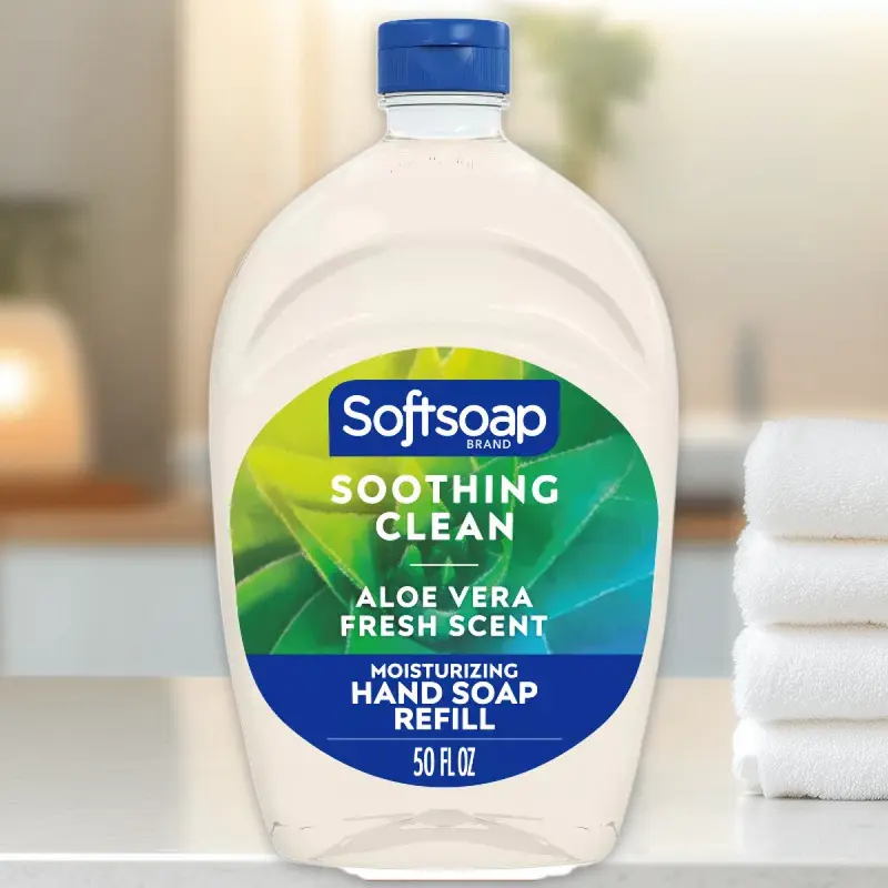 Softsoap Moisturizing Liquid Hand Soap Refill Soothing Aloe Vera 50fl oz - Liquid Hand Soap Refill, Soothing Aloe Vera, 50fl oz, Moisturizing, for Bathroom Kitchen, Value Pack