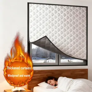 One-Piece Insulated Warm Window Curtain, Windproof Waterproof Design, Ideal for Winter Indoor Use, Classic Style Curtains, Home Decoration Curtain