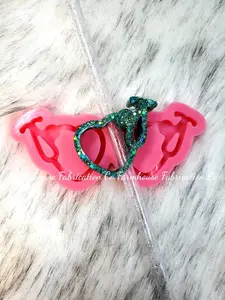 Straw Topper Silicone Mold / Stethoscope Straw Topper Mold / Heart Stethoscope Mold / Nurse Mold / Nurse Silicone Mold / Straw Topper Mold