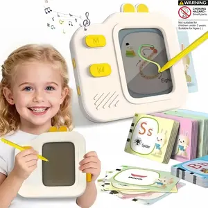 Talking Flash Cards with Writing, Tracing, Drawing & Counting Games, Educational Toys for Toddlers 3-5, Preschool Learning Activities, Word Cards, Vocabulary Flashcards, Visual Stimulation Cards