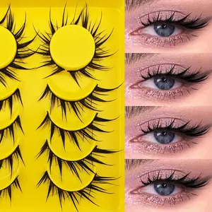 Anime Cosplay False Eyelashes, 6 Pairs Natural Curling Full Volume Eyelash for Lashes Extensions, Eye Makeup Enhancement for Women & Girls, Cosmetic, High Quality Eyelashes