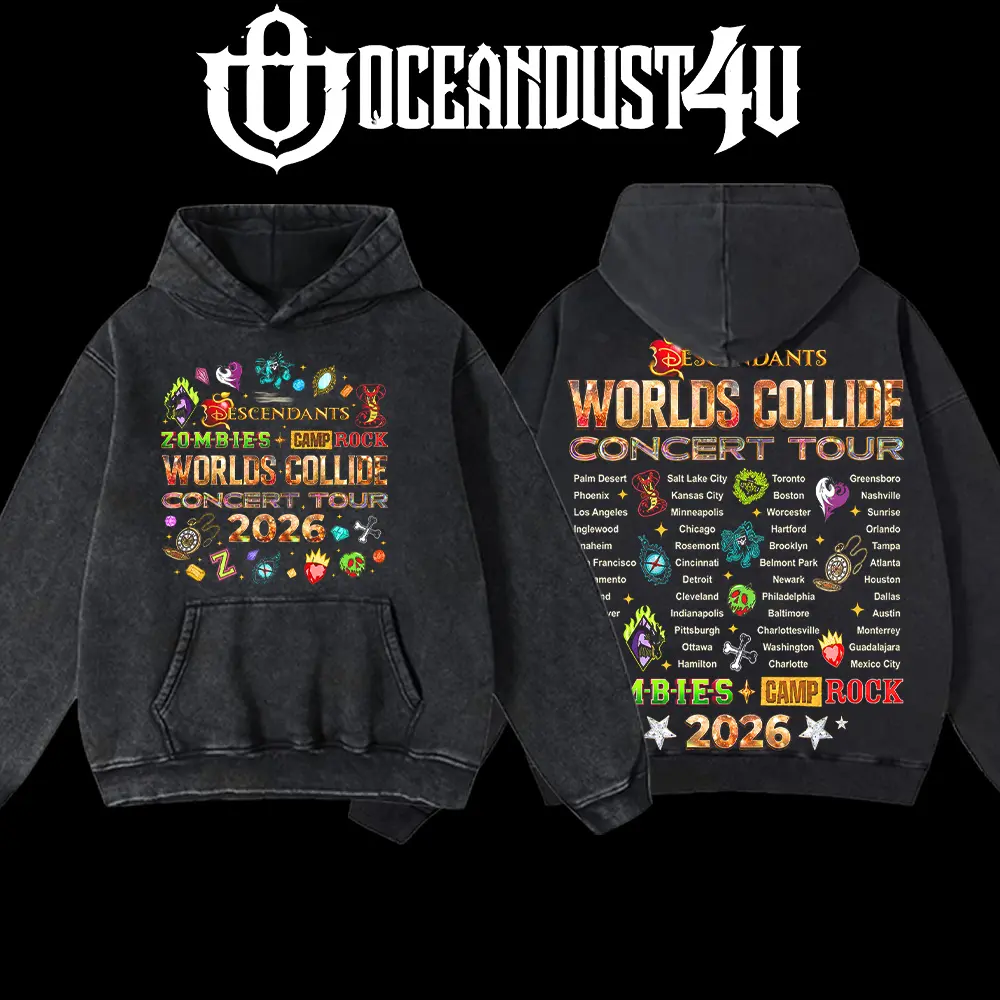 OceanDust4U Retro Vintage Limited Edition 2026 Descendants, Zombies, Camp Rock Worlds Collide Concert Tour