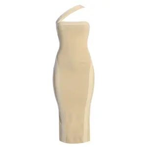 Ivory Ivone Asymmetrical Midi Dress