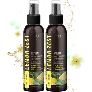 Lemon Zest  Air Freshener Spray for Home-- Citrus Scent  Odor Eliminator, Long Lasting Freshness--Pet Odor Eliminator, Bathroom Spray, Room Deodorizer--Safe for  & Pets - 2PK 4Oz each