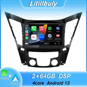 Car Stereo for Hyundai Sonata 2011-2015 touch screen has Android Auto Wireless Carplay, Bluetooth WIFI supports GPS Navigation