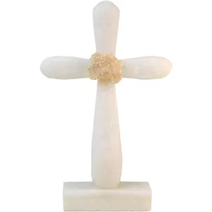 Standing Cross Decor 7.1", Christian Cross Decor for Home Tabletop Prayer Room & Religious Gift
