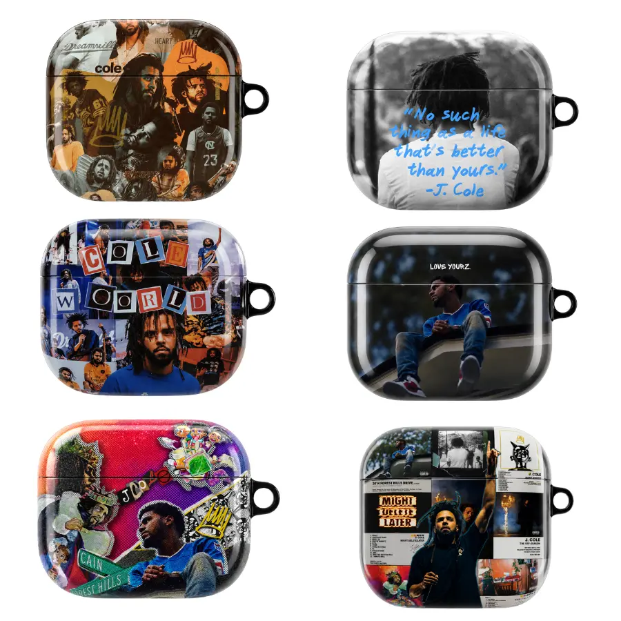 J.C0le Inspired AirPods Case - Dreamville Style Rap Music Cover for AirPods 1-4 and AirPods Pro Case, Shockproof Protective Sleeve for AirPods