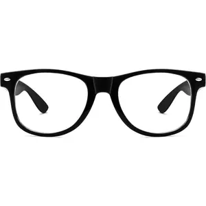 EyeconicFinds Classic Square Eyewear Frame Clear Lens Retro Nerd Fake Glasses for Men Women Cosplay Costume Eyeglasses B0276