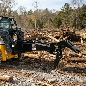 LANDY Skid Steer Backhoe Attachment - 15 in Digger Bucket, Universal Fit Mount Plate, Quick Attach Design, for Digging Tasks