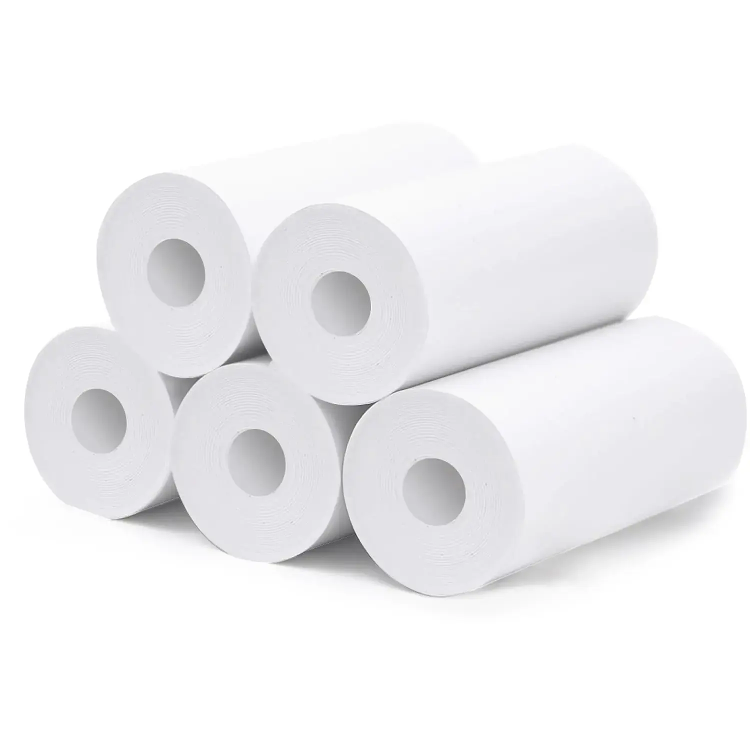 5 Rolls Self-Adhesive Thermal Printer Paper, Glossy Printable Sticker Paper, Sticky Notes, Glossy Paper Stickers, Stationery Office Supplies, Mini Portable Sticker Printer, Halloween Decor, Christmas DIY, Back to School
