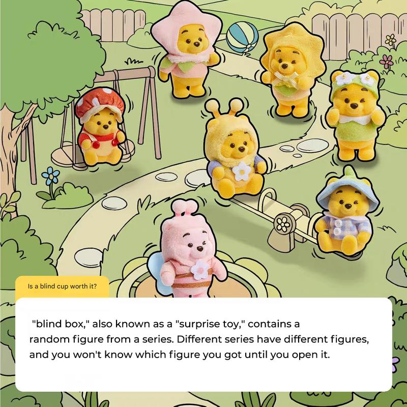 Miniso Disney Winnie the Pooh Heart Garden Series Plush Blind Box - Cute Stuffed Toy: Perfect Girls' Birthday Gift & Plush Collectible