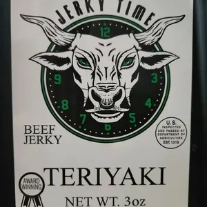 Jerky Time Teriyaki Beef Jerky 3oz US Inspected by USDA Original Tender Sweet Teriyaki Flavor Award Winning Est 1915
