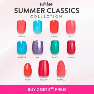 Red Aspen Summer Classics Press On Nails Collection Salon-Quality Damage-Free 2-Week Wear Nail Dashes