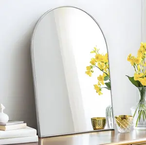 36x24 Arched Bathroom Mirror Vanity Wall Mirror,Silver