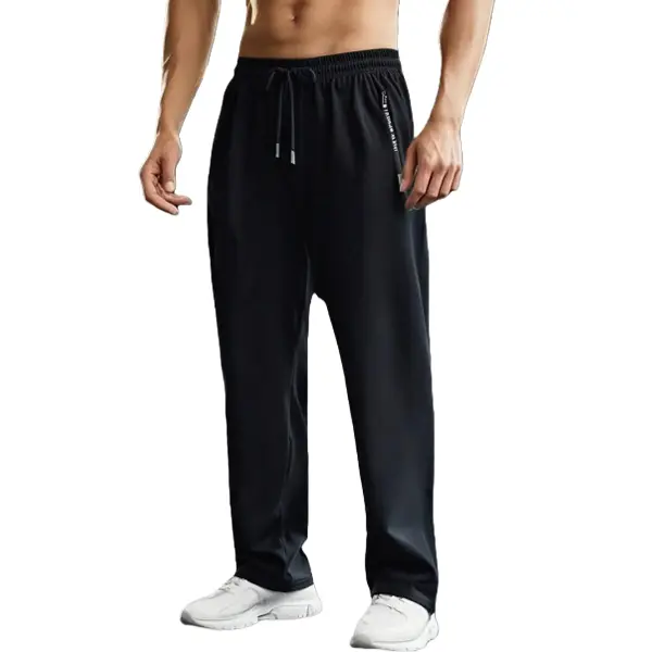 Men's Monochromatic Athleisure Pants - Flexible, Light, Comfy, Performance Menswear, Multi-Functional Pockets, Soft, 95% Polyester 5% Spandex, Breathable, Lightweight Men's Bottoms, Flexible Men's Pants, Light Men's Pants