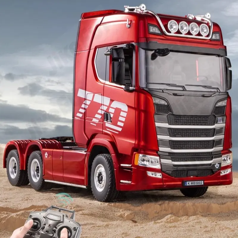 HUINA 1501 770S Scania Alloy Tractor 19CH RC Truck 1/18 2.4G remote control Engineering Trailer Truck with Light and Sound Toys