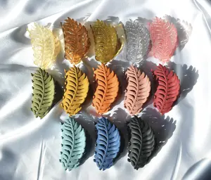 Leaf Hair Claw | Colorful Leaf Hair Clip, Floral Hair Accessory, Hippie Hair Accessories, Claw Clip, Colorful Hair Accessories