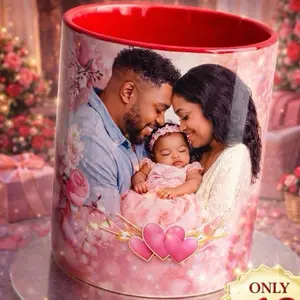 Personalized Photo Tumbler with Heart Design - Only $10 - Perfect Gift for Couples and Families Mug