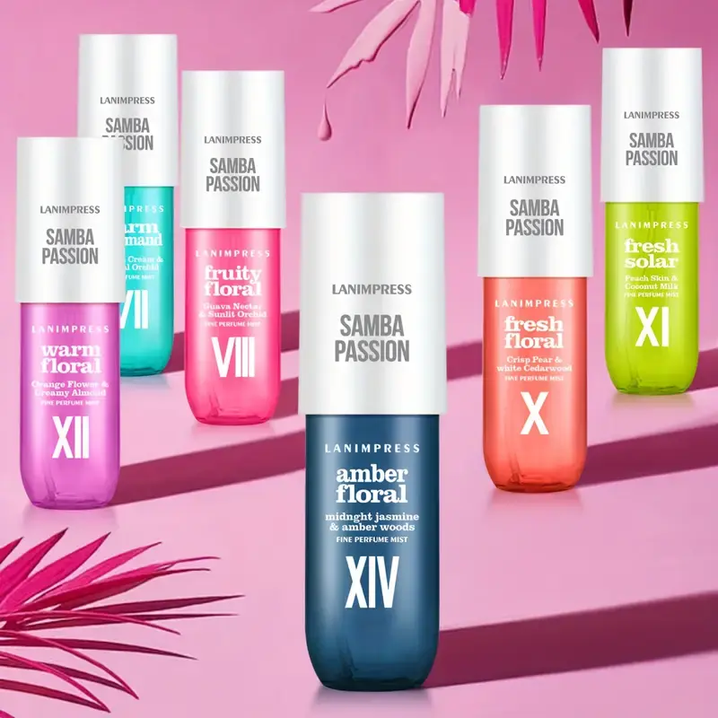 6 Diffrent Sents 3.0 FL OZ NEW Look Samba Passion Body & Hair Fine Perfume Mist- Girls Must Haves Ideal For Birthday, Valentine'S Day Mother'S Day Gift Travel Size Long Lasting Perfume For Women  Fragrances