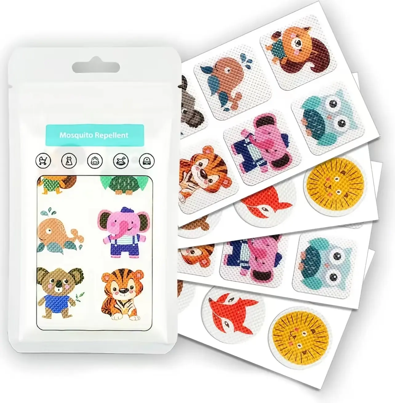 【108 Count】Mosquito Repellen Patches for Kids & Adults Shaped Badges with Essential Oils, Deet-Free & Natural Bug Protectionfor Travel, Camping & Outdoor Play