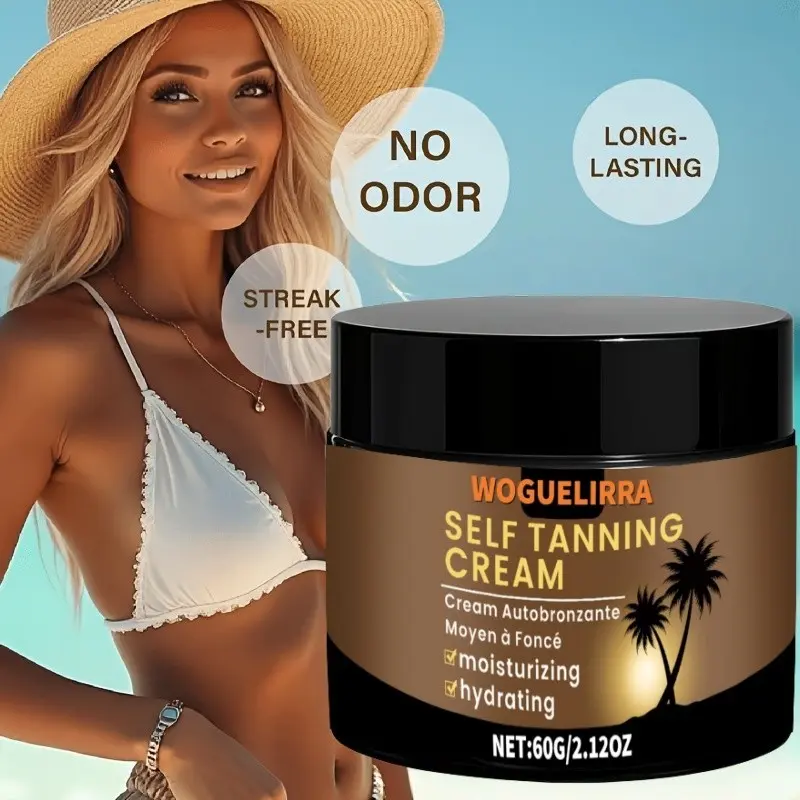 1pc Non-Greasy Self-Tanning Lotion, Tanning Cream, Fake Tanning Solution, Moisturizing Summer Body Tint, Gentle Formula for All Light Skin Tones, Unisex Use, Moisturizing Bronzing Tanner