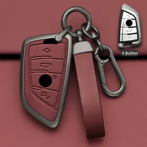 Bmw 1 3 5 7 Series X1 X3 X5 X7 Key Case Cover, Alloy Material, Volcano, Compatible with 3/4 Button Models, Durable Design