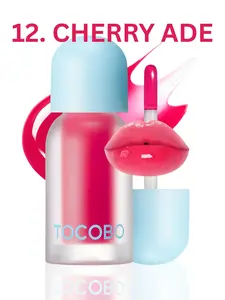TOCOBO Juicy Berry Plumping Lip Oil 12 Cherry Ade-Non Sticky Formula for All Skin Tones, 0.12 fl.oz.