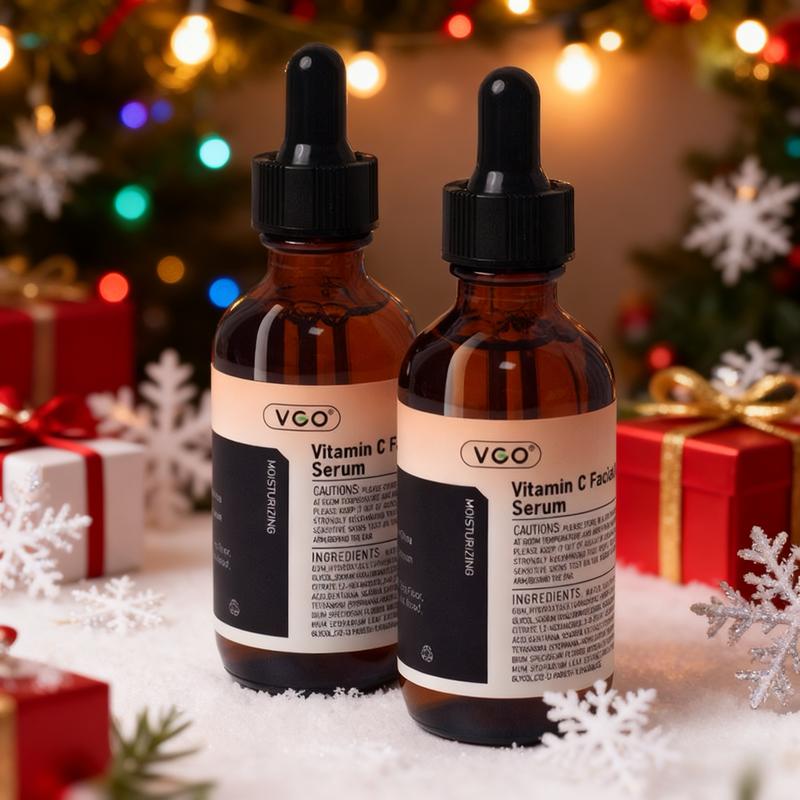 VGO Vitamin C Facial Serum 30ml/60ml soothes skin, suitable for all skin types, rich in retinol and other skincare elements, and has additional benefits such as youthful hydration, brightening skin tone, and daily skincare.