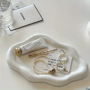 Cloud-Shaped Jewelry Display Tray, Single-Layer Storage Box, Jewelry Storage Unit, Perfume Stand, Cosmetic Storage, Home Decor, Living Room, Desktop Decoration, Wedding Gift