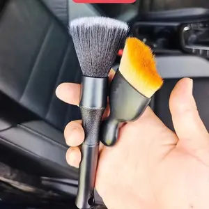 2 Soft Bristle Cleaning Brushes for Car Interior, Durable Plastic Handle, Ultra-Soft Bristles, Ideal for Seats, Dashboard, Vents, Duster Brush