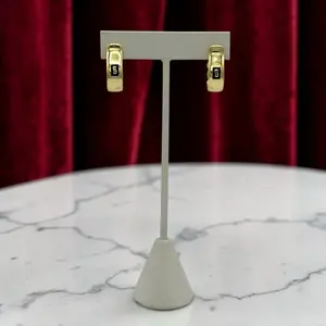 Monaco Plain Hoops - Gold Plated 14k